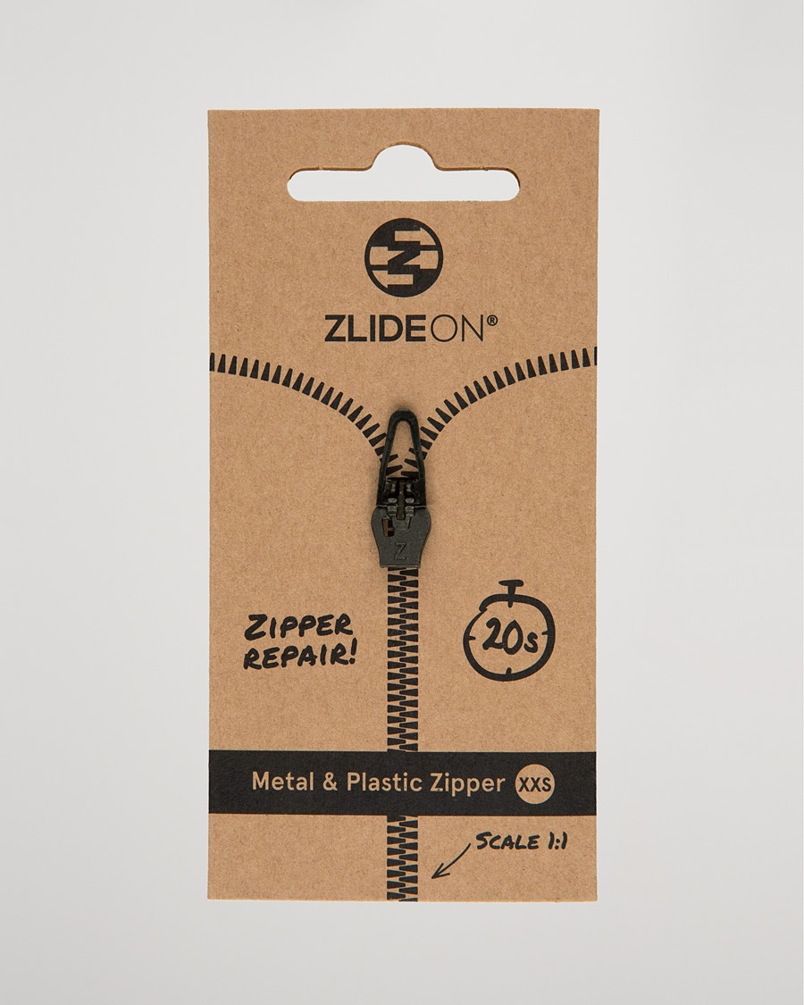ZlideOn Normal Plastic & Metal Zipper Black XXS – Black