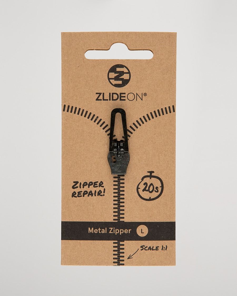 ZlideOn Normal Metal Zipper Black L – Black