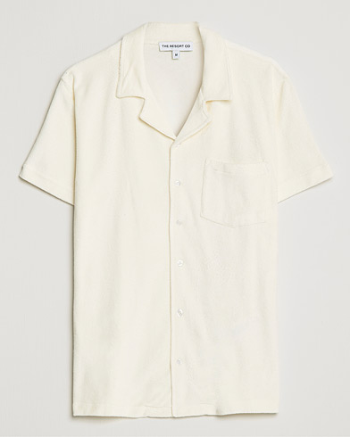 Men | Short Sleeve Shirts | The Resort Co | Short Sleeve Terry Resort Shirt White