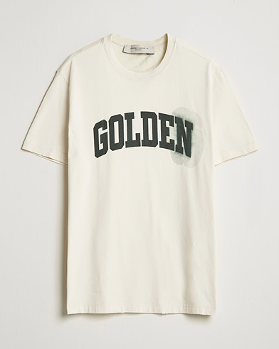 Men | Luxury Brands | Golden Goose Deluxe Brand | Journey Logo T-Shirt Bone White