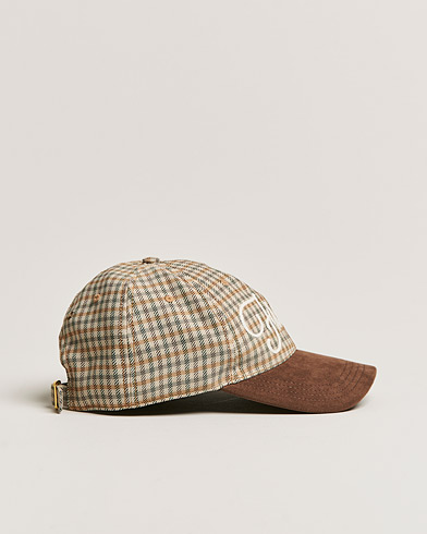 Men | Hats & Caps | Golden Goose Deluxe Brand | Alcantara Baseball Cap Brown Check