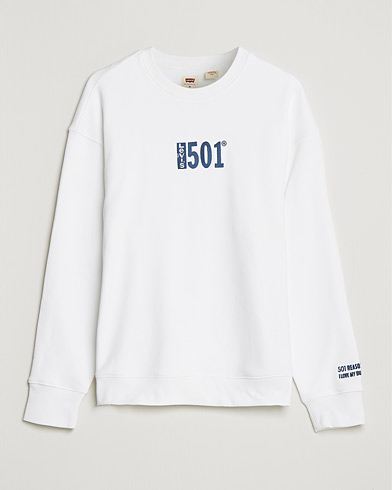 Men | Sweaters & Knitwear | Levi's | Relaxed Graphic 501 Crew Neck Crew White
