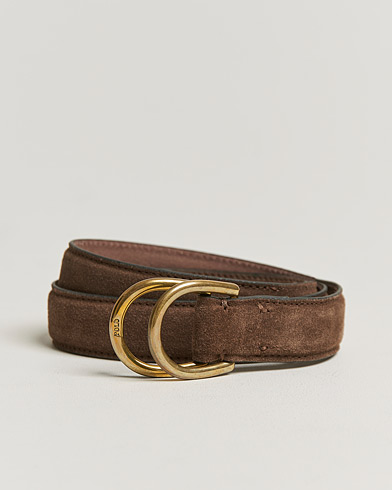 Men | Leather Belts | Polo Ralph Lauren | Suede Belt Brown