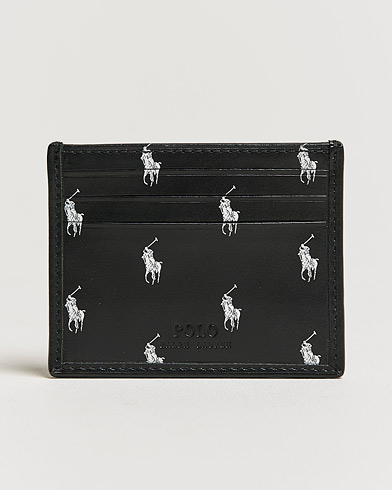 Men | Cardholders | Polo Ralph Lauren | Logo Leather Card Holder Black