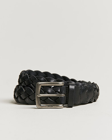Men |  | Polo Ralph Lauren | Braided Leather Belt Black
