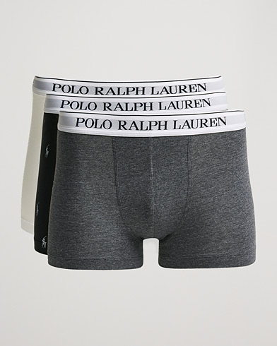 Men | Under 50 | Polo Ralph Lauren | 3-Pack Trunk White/Charcoal/Black Pony