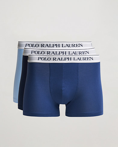Men | Underwear & Socks | Polo Ralph Lauren | 3-Pack Trunk Navy/Light Navy/ Elite Blue