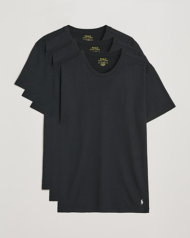 Men |  | Polo Ralph Lauren | 3-Pack Crew Neck T-Shirt Black