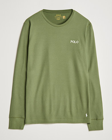 Men |  | Polo Ralph Lauren | Waffle Long Sleeve Crew Neck Army Olive