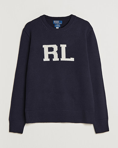 Men |  | Polo Ralph Lauren | Wool Logo Knitted Sweater Hunter Navy