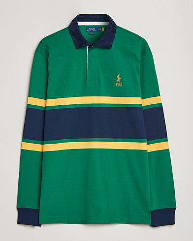 Men | Sweaters & Knitwear | Polo Ralph Lauren | Jersey Striped Rugger Athletic Green