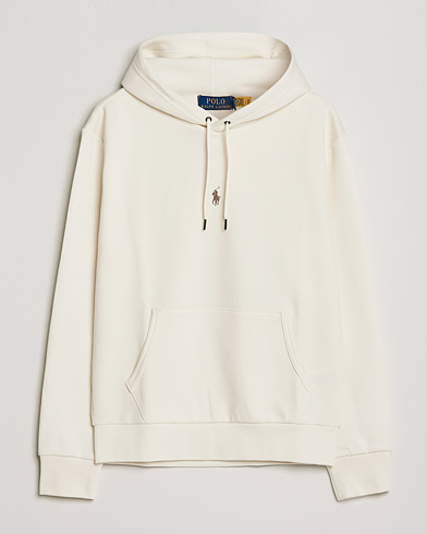 Men | Hooded Sweatshirts | Polo Ralph Lauren | Double Knit Logo Hoodie Clubhouse Cream