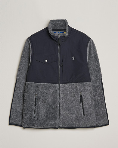 Men | Gifts | Polo Ralph Lauren | Bonded Sherpa Full Zip Sweater Charcoal/Black