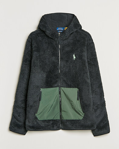 Men | Hooded Sweatshirts | Polo Ralph Lauren | Curly Sherpa Full Zip Hoodie Black