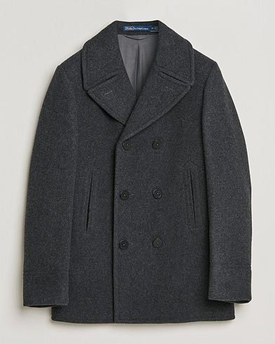 Men |  | Polo Ralph Lauren | Wool Melton Peacoat Navy Charcoal