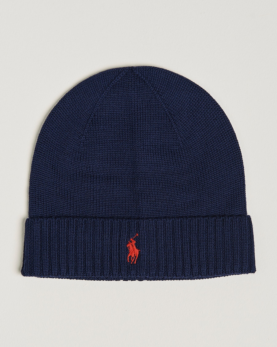 Polo Ralph Lauren Merino Beanie Hunter Navy – Blue