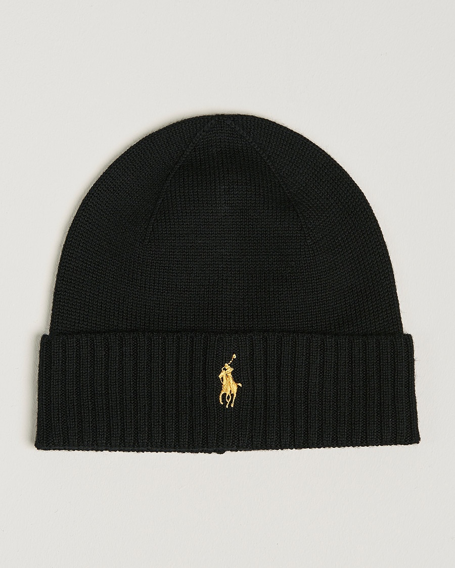 Polo Ralph Lauren Merino Beanie Polo Black – Black