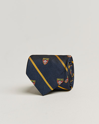 Men | Ties | Polo Ralph Lauren | Crest Striped Tie Navy/Gold