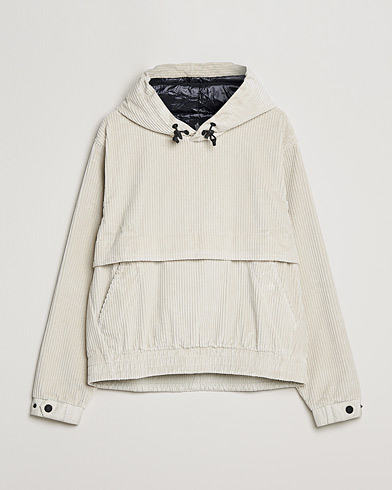 Men | Lightweight Jackets | Moncler Grenoble | Stretch Corduroy Hoodie Off White