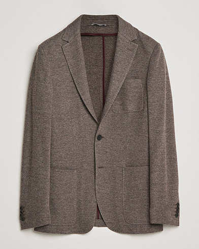 Men |  | Canali | Structured Wool Jersey Jacket Beige 