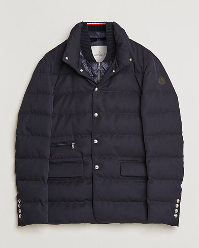 Men | Coats & Jackets | Moncler | Bess Flannel Down Blazer Navy