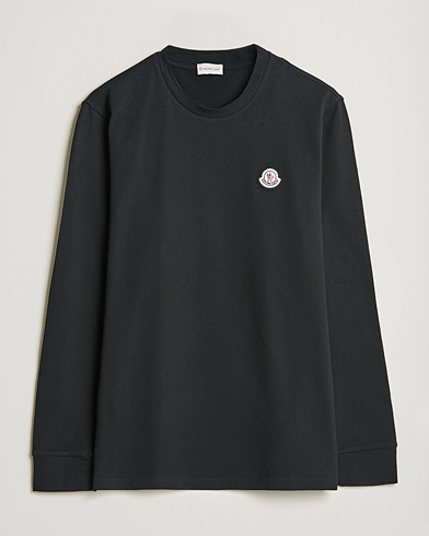 Men |  | Moncler | Long Sleeve Logo Patch T-Shirt Black