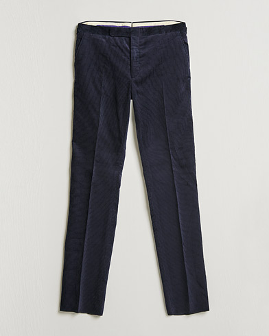 Men | Trousers | Ralph Lauren Purple Label | Wale Corduroy Trousers Chairman Navy