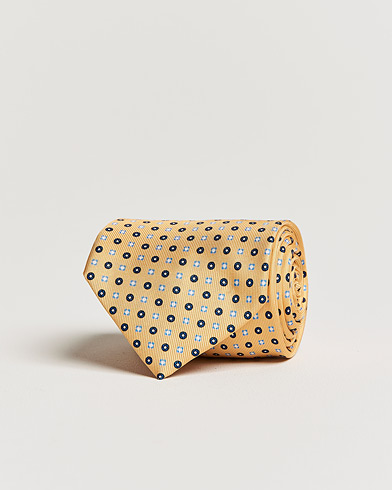 Men |  | E. Marinella | 3-Fold Micro Dot Silk Tie Yellow