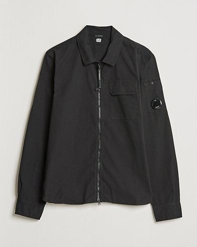 Men | Overshirts | C.P. Company | Garment Dyed Gabardine Overshirt Black