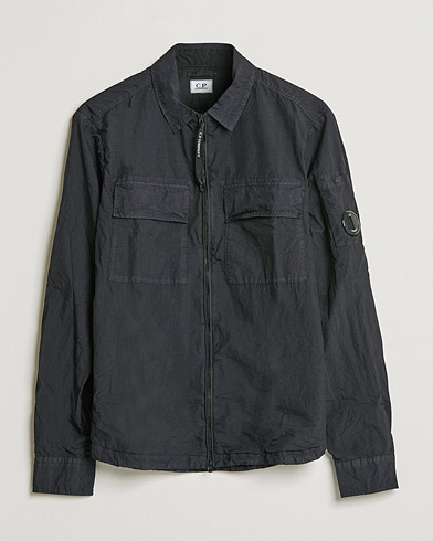 Men | Shirt Jackets | C.P. Company | Taylon L Zip Overshirt Black