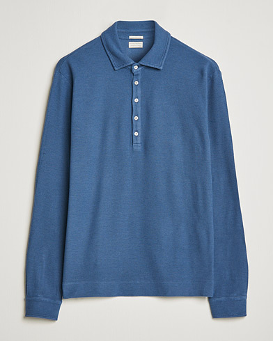 Men | Long Sleeve Polo Shirts | Massimo Alba | Ischia Cotton/Cashmere Polo River