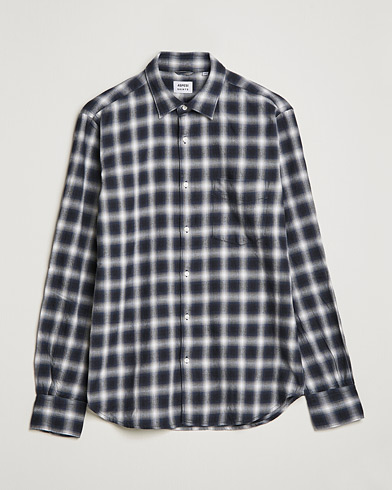 Men | Shirts | Aspesi | Checked Flannel Shirt Blue/Grey