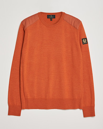 Men | Sweaters & Knitwear | Belstaff | Kerrigan Crew Neck Merino Sweatshirt Amber