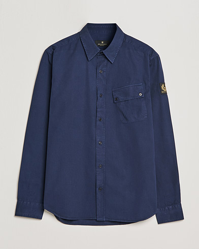 Men | Casual Shirts | Belstaff | Pitch Cotton Pocket Shirt Deep Navy