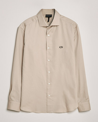 Men | Shirts | Emporio Armani | Light Cotton Shirt Beige