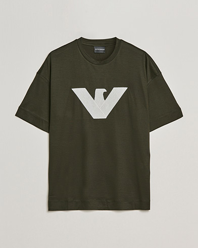 Men | T-Shirts | Emporio Armani | Logo Cotton Tee Green