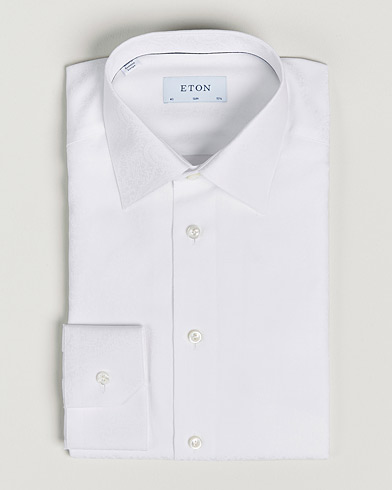 Men | Shirts | Eton | Jaquard Paisley Shirt White