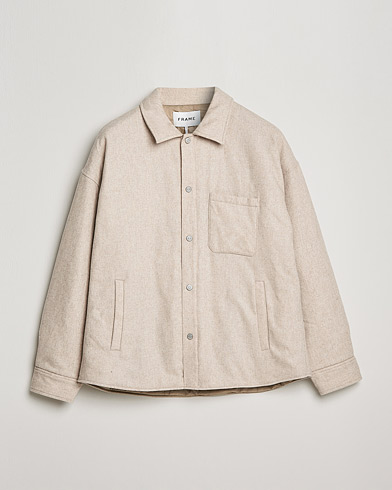 Men | FRAME | FRAME | Warm Textured Wool/Cashmere Overshirt Deep Fog