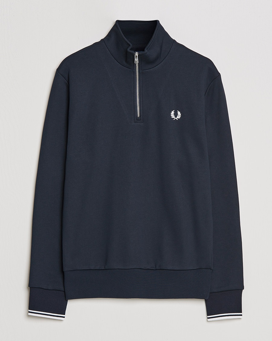 Fred Perry Half Zip Sweatshirt Navy – Blue