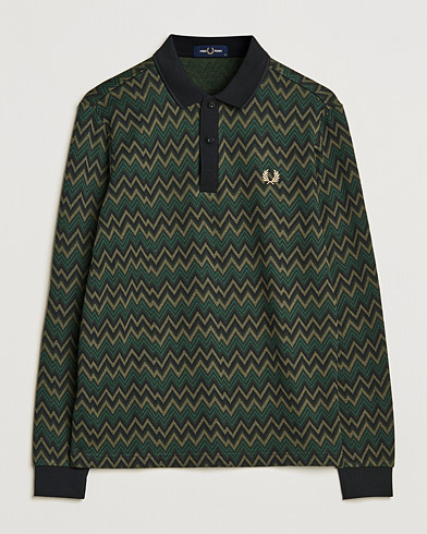 Men |  | Fred Perry | Jaquard Polo Shirt Night Green