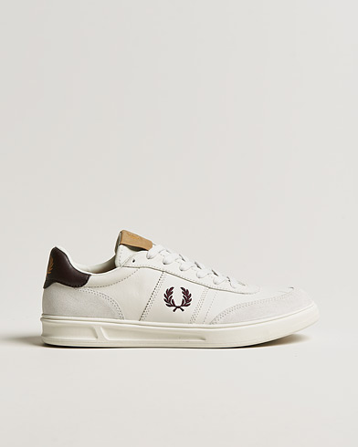 Men | Shoes | Fred Perry | B420 Leather Sneaker Porcelain