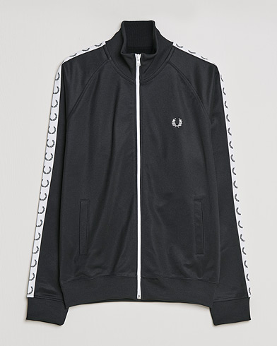 Men | Sweaters & Knitwear | Fred Perry | Taped Track Jacket Black