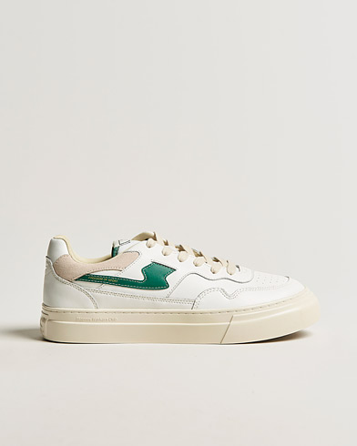 Men | Sale shoes | Stepney Workers Club | Pearl S-Strike Leather Sneaker White/Green