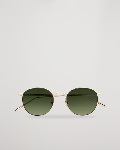 Men | Round Frame Sunglasses | CHIMI | Round Polarized Sunglasses Gold/Green