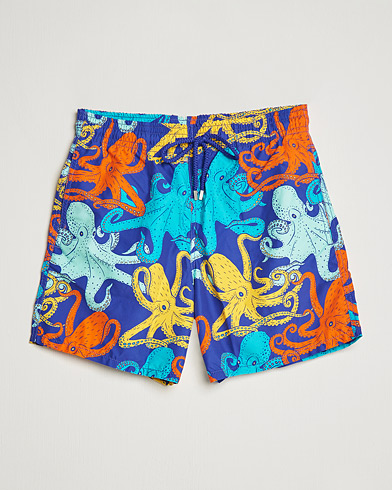 Men | Drawstring swim shorts | Vilebrequin | Moorea Swim Shorts Purple Blue