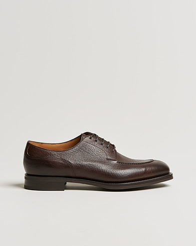 Men | Derby Shoes | Edward Green | Dover Split Toe Derby Dark Brown London Grain