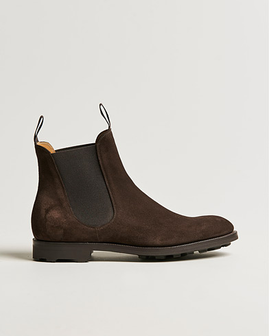 Men | Winter shoes | Edward Green | Newmarket Suede Chelsea Boot Espresso