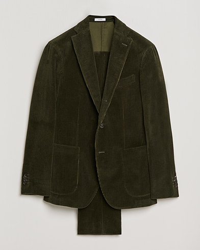 Men |  | Boglioli | K Jacket Wale Corduroy Suit Forest Green