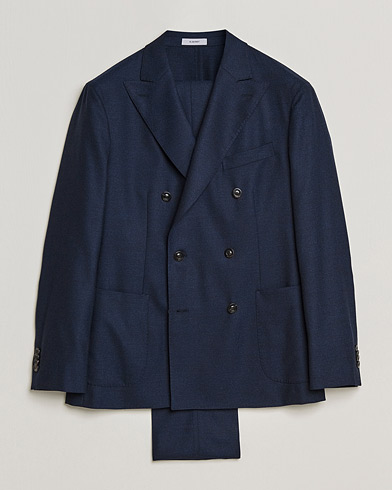 Men |  | Boglioli | K Jacket DB Flannel Suit Navy