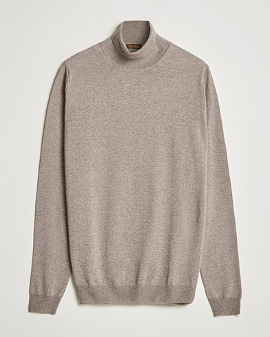 Men | Sweaters & Knitwear | Stenströms | Fine Merino Rollneck Camel